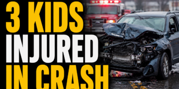 3 kids injured in crash