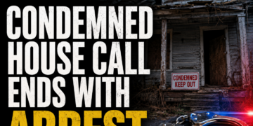 Condemned house wndw with arrest