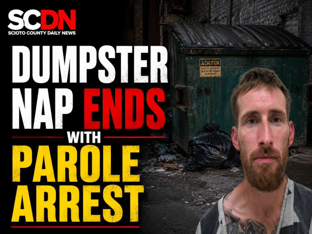 dumpster nap ends in parole arrest