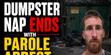 dumpster nap ends in parole arrest