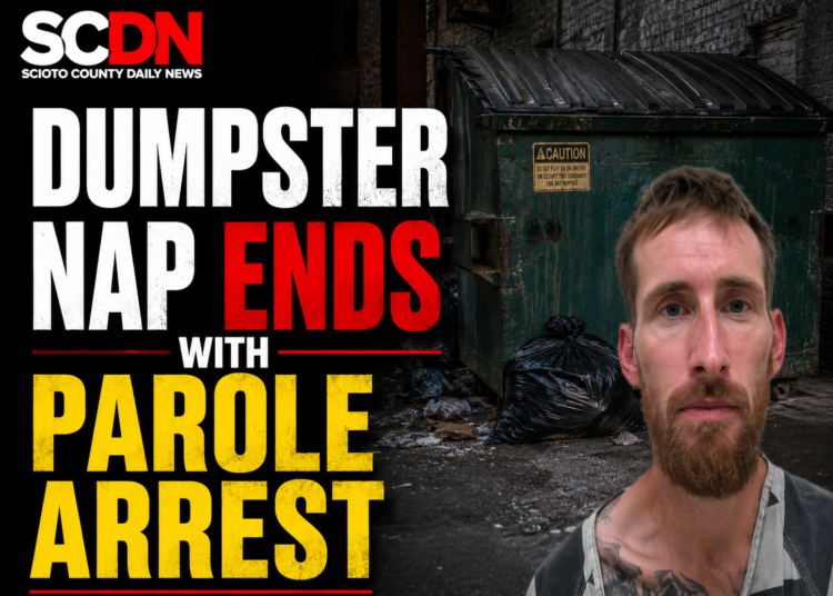 dumpster nap ends in parole arrest