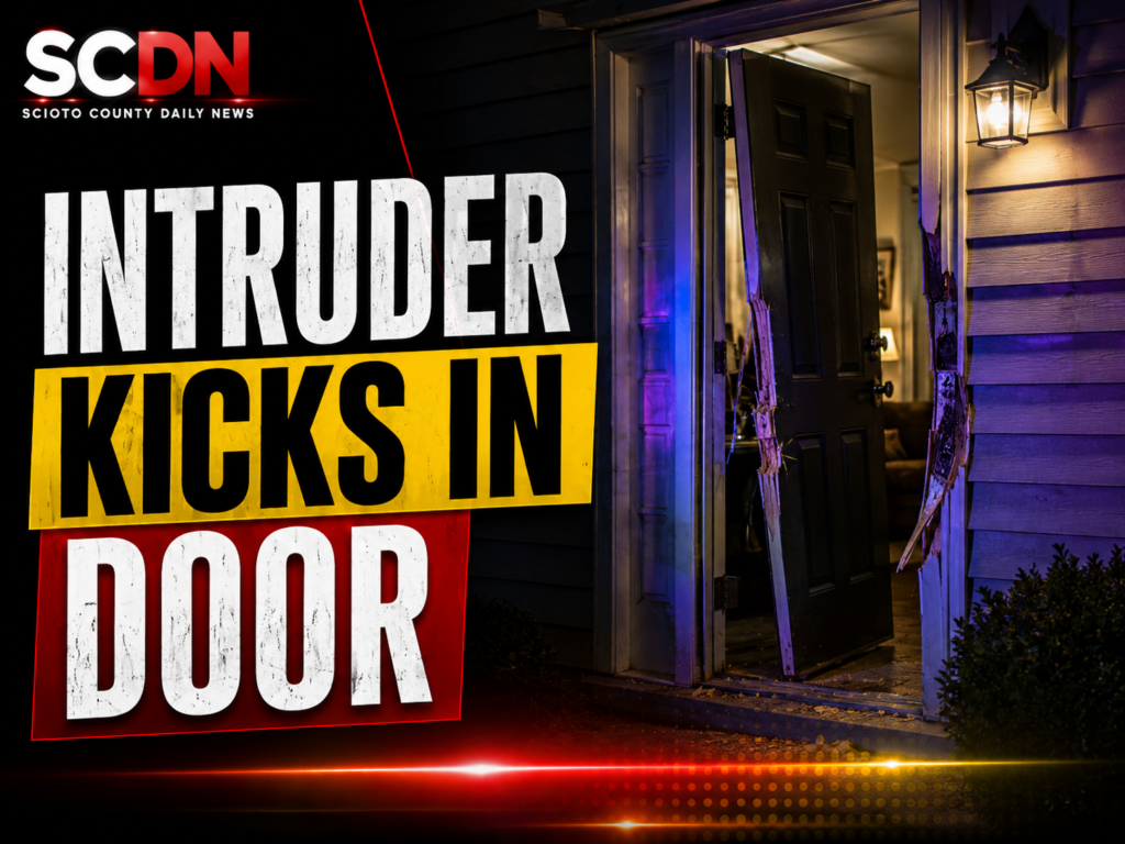 intruder kicks in door