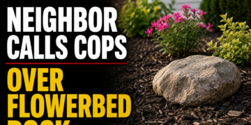 neighbor calls cops over flowerbed rock