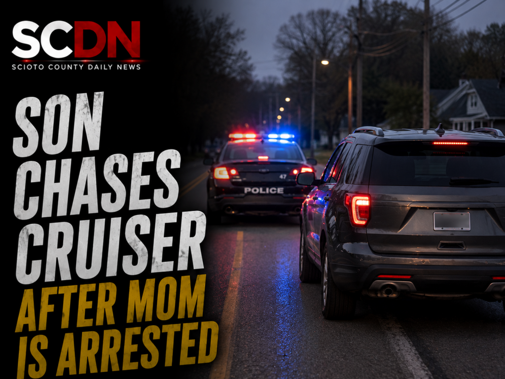 Son chases cruiser after mom arrested