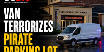 van terrorizes pirate parking lot