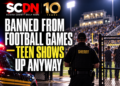 Teen banned from football games