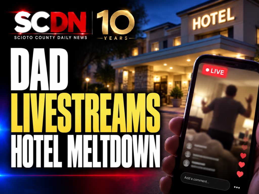 Dad livestreams hotel meltdown