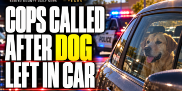 Dog left in car