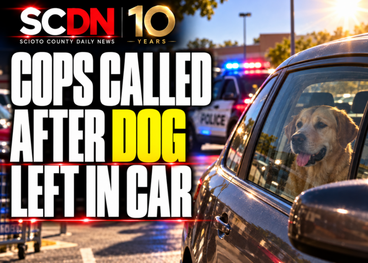 Dog left in car