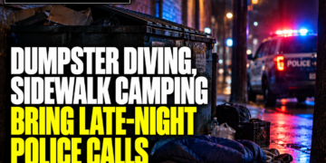 homeless camping and dumpster diving