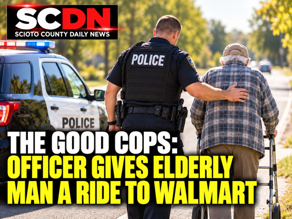 officer gives man ride to walmart