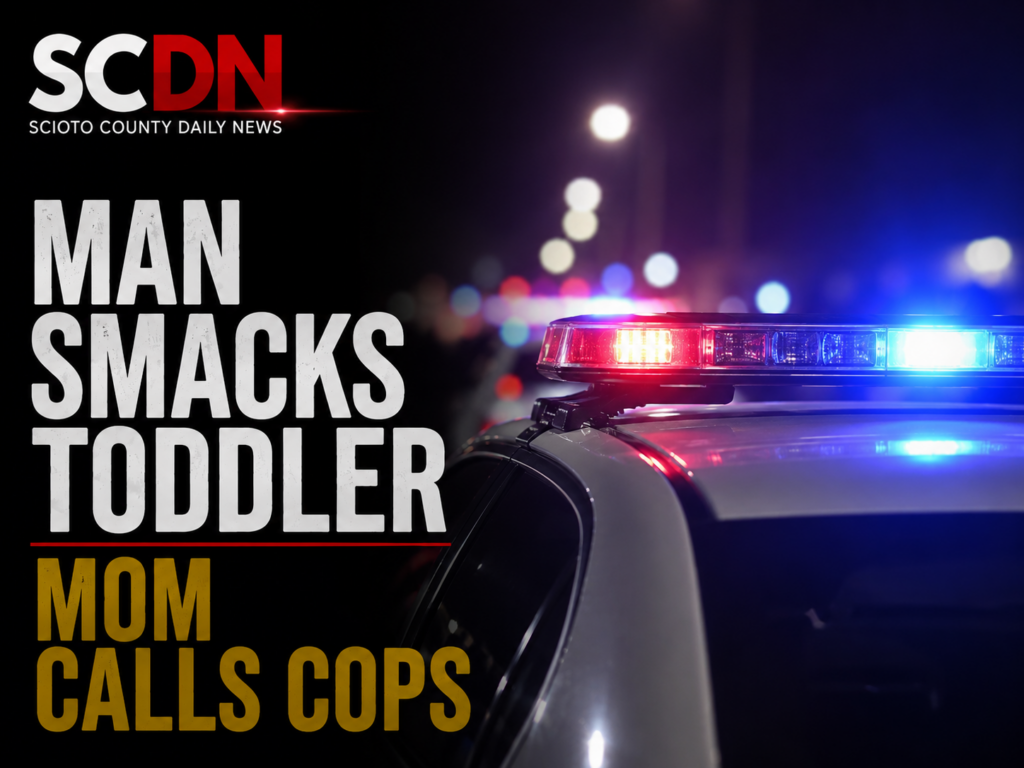 man smacks toddler