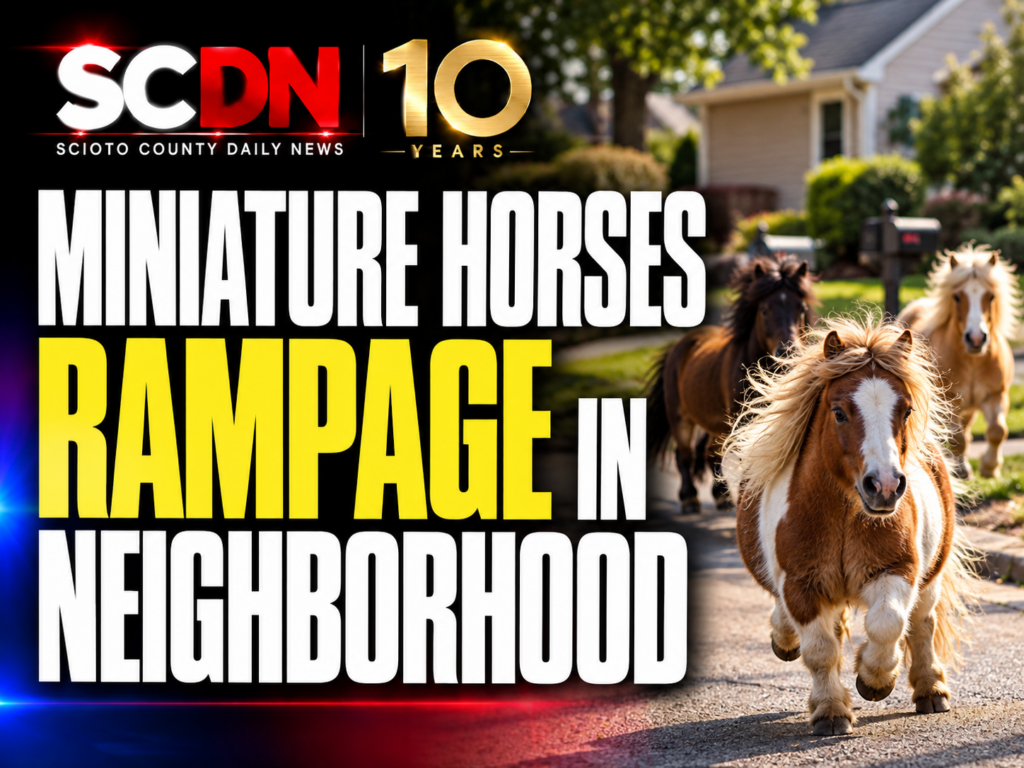 miniature horses rampaging in neighborhood