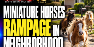 miniature horses rampaging in neighborhood
