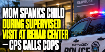 mom spanks child during supervised visit