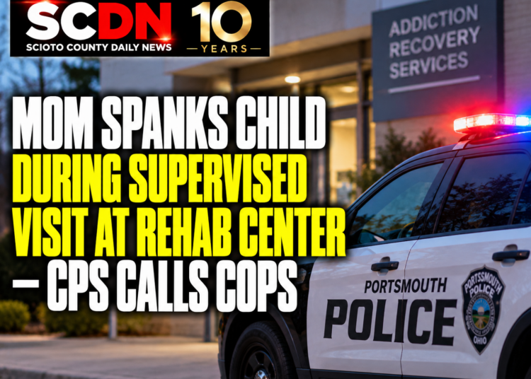 mom spanks child during supervised visit