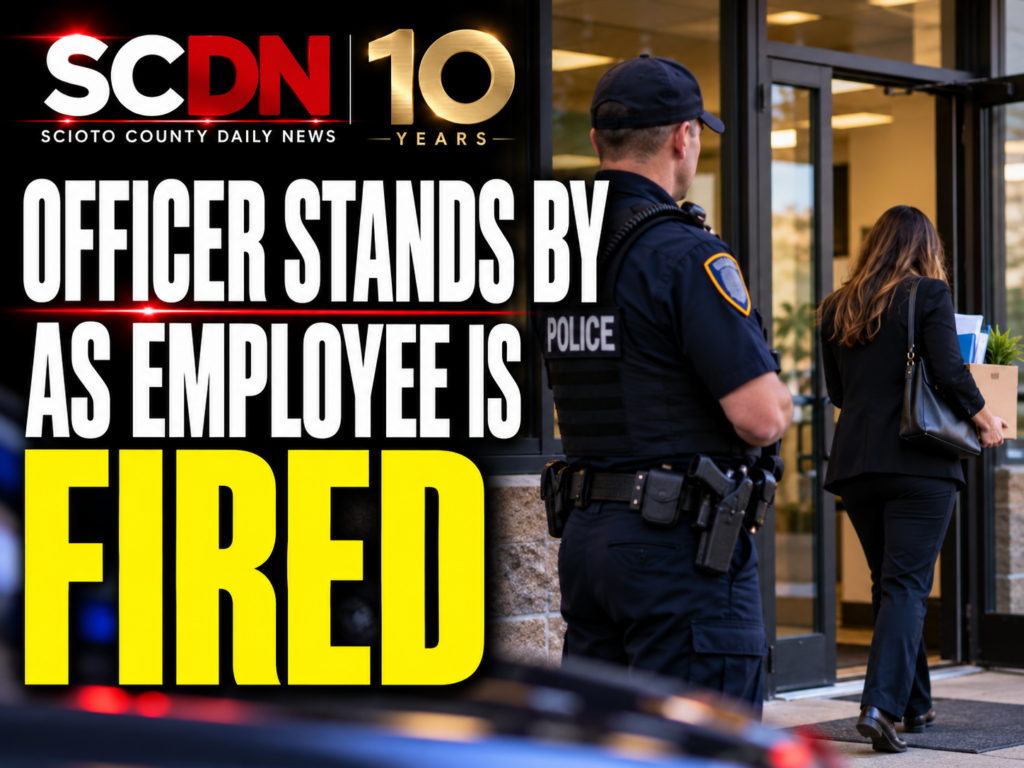 Officer stand by as employee fired