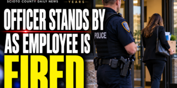 Officer stand by as employee fired
