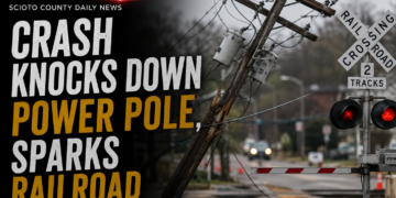 Power pole hit in lucasville