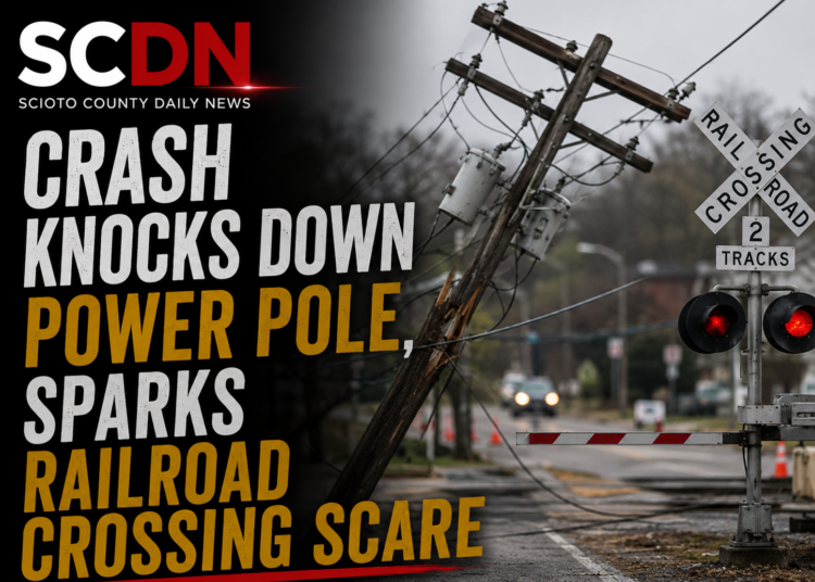 Power pole hit in lucasville