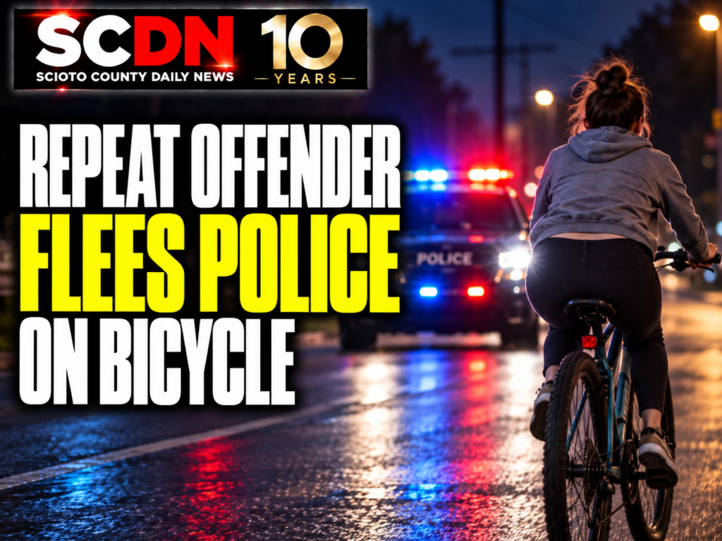 repeat offender flees on bike