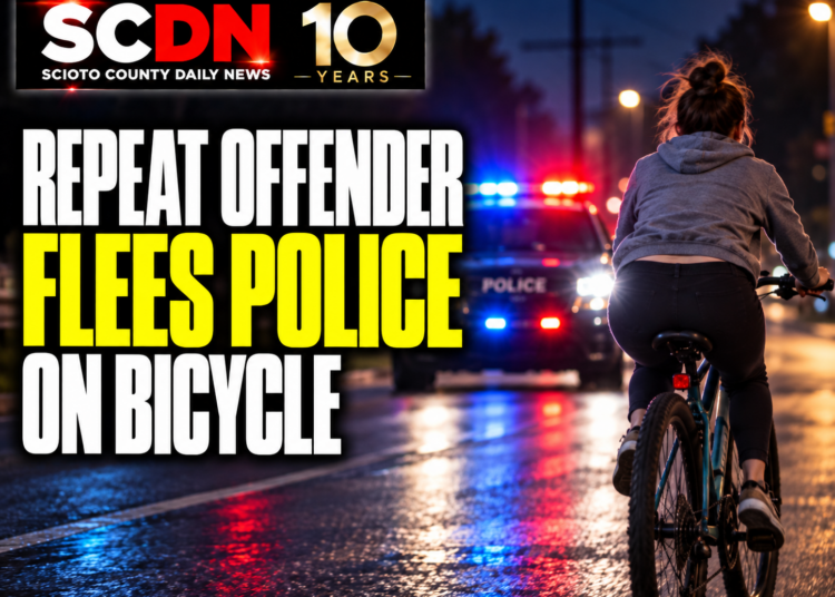 repeat offender flees on bike