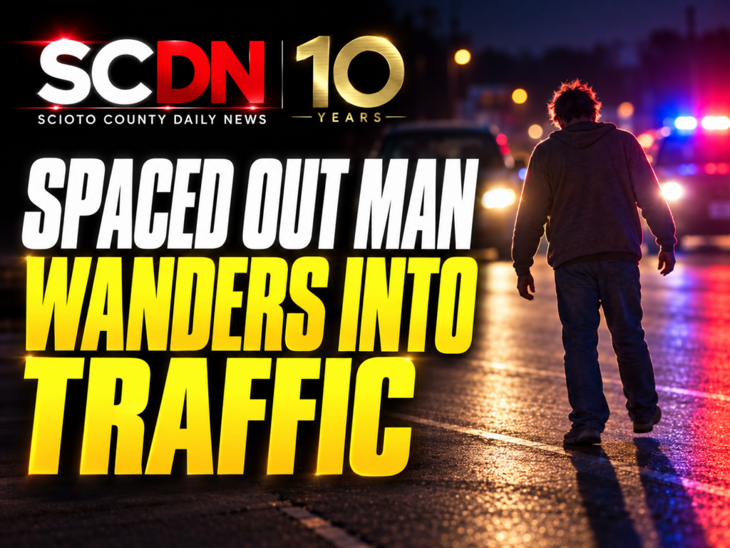 spaced out man wanders into traffic