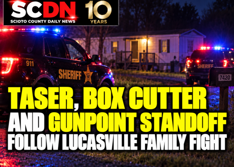 Taser box cutter and gunpoint standoff