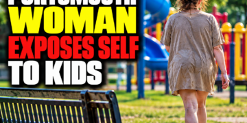 woman exposes self to children