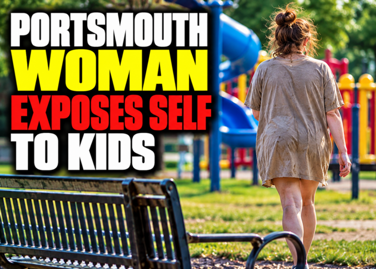 woman exposes self to children