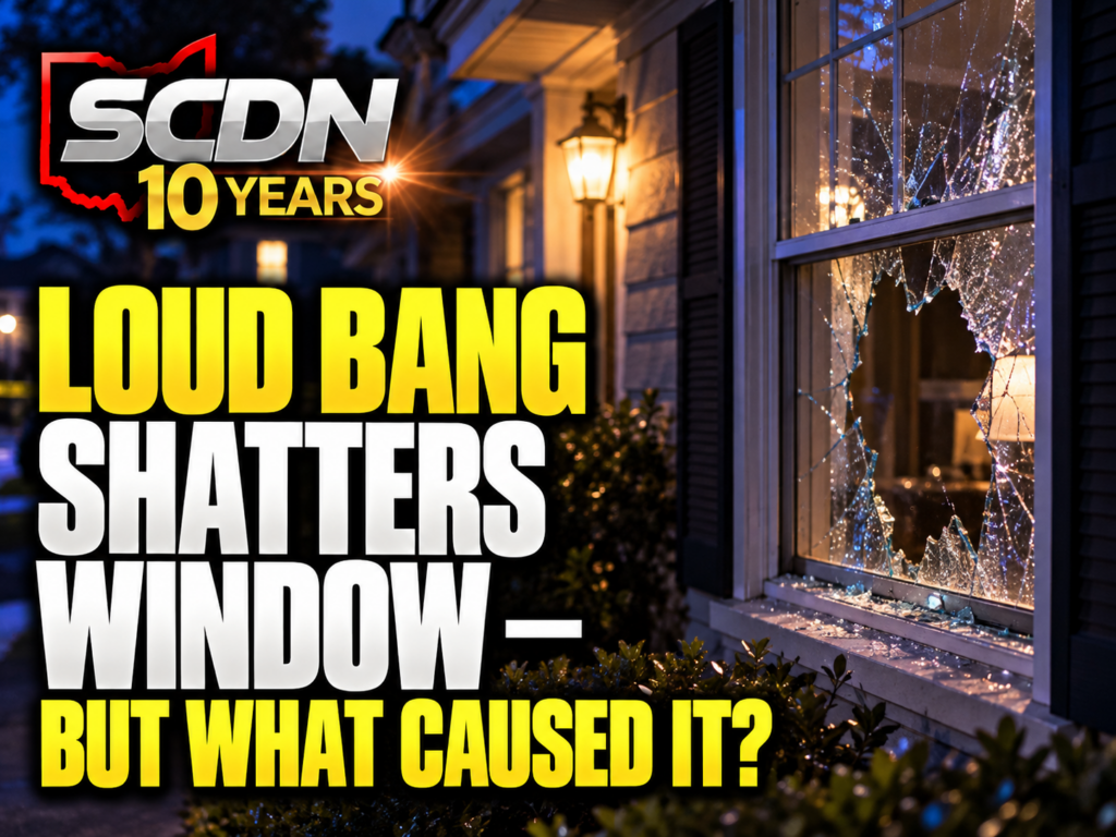 loud bang shatters windows