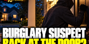 Burglary suspect back at the door