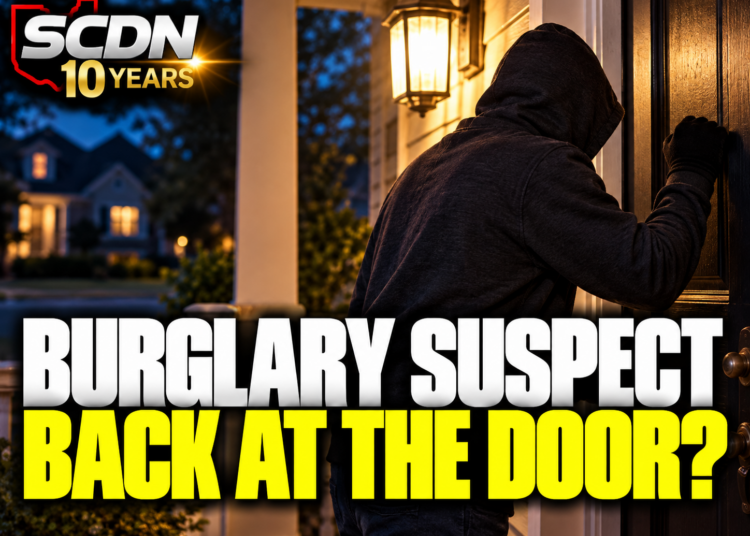 Burglary suspect back at the door