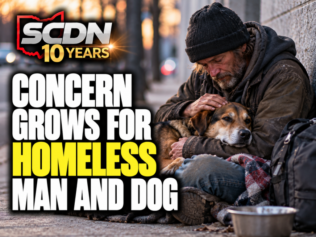 concern for homeless man with dog