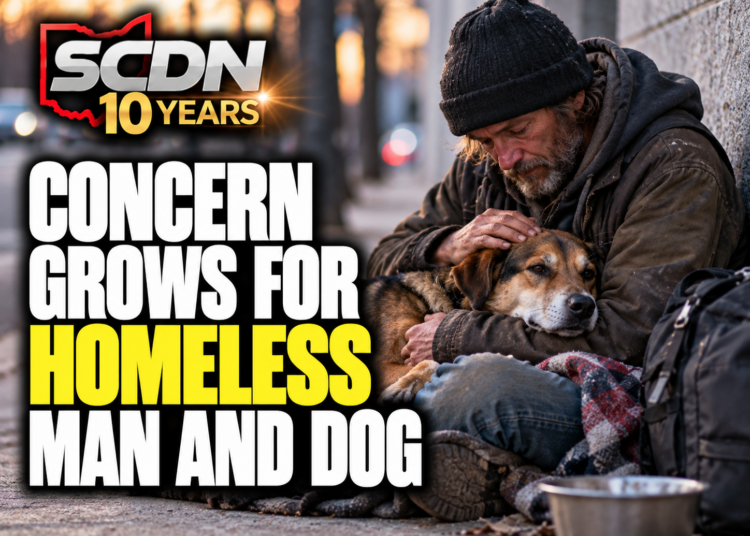 concern for homeless man with dog