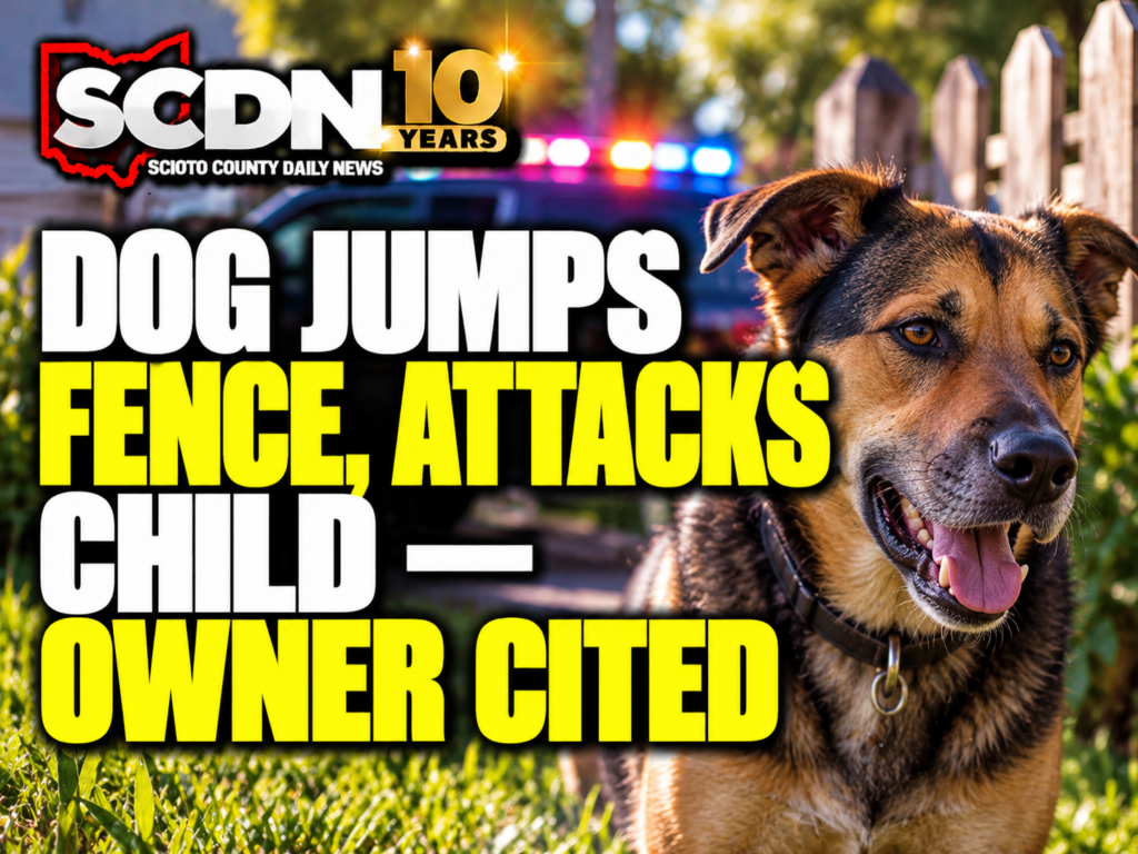 Dog jumps fence