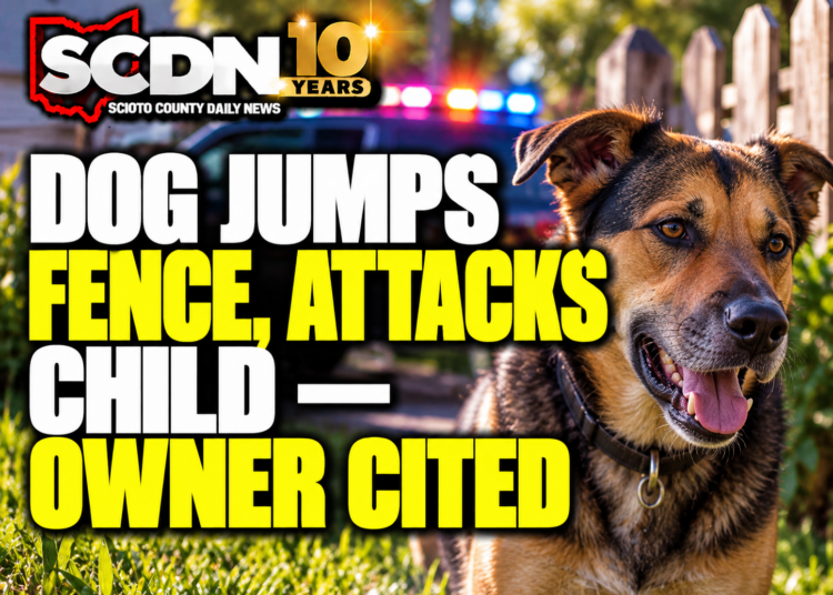Dog jumps fence