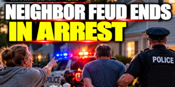 neighbor feud ends in arrest
