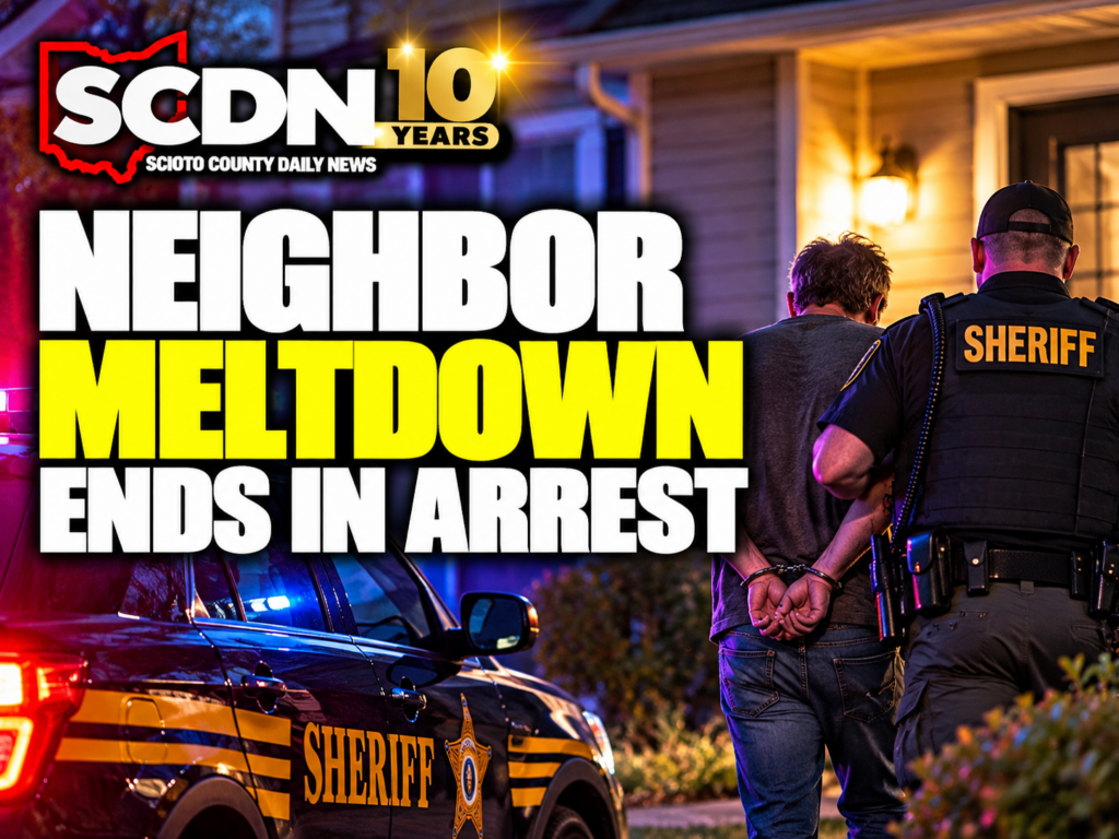 Neighbor meltdown ends in arrest