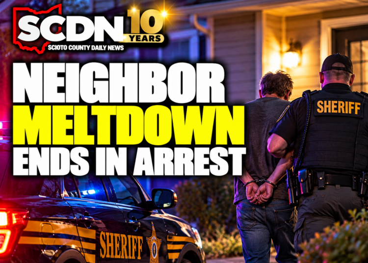 Neighbor meltdown ends in arrest