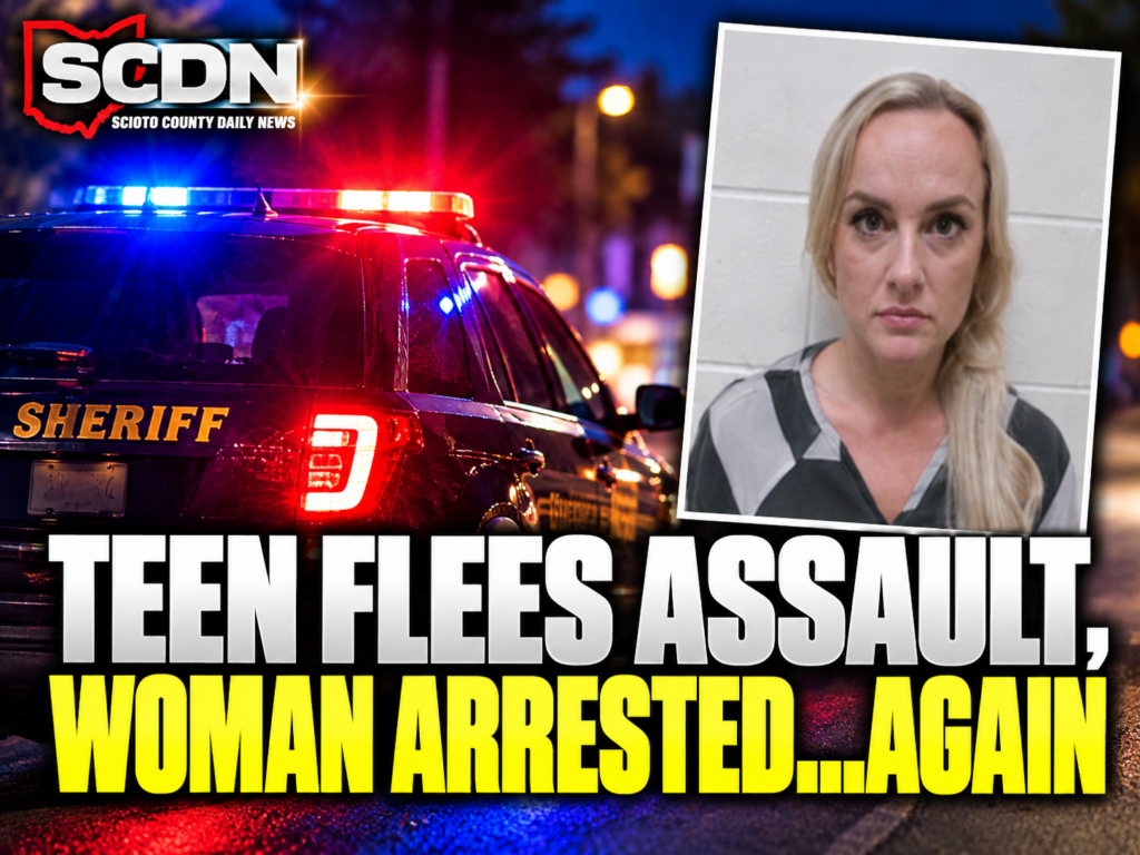 teen flees assault, woman arrested
