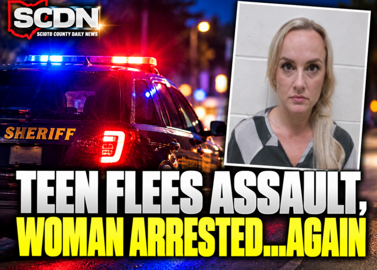 teen flees assault, woman arrested