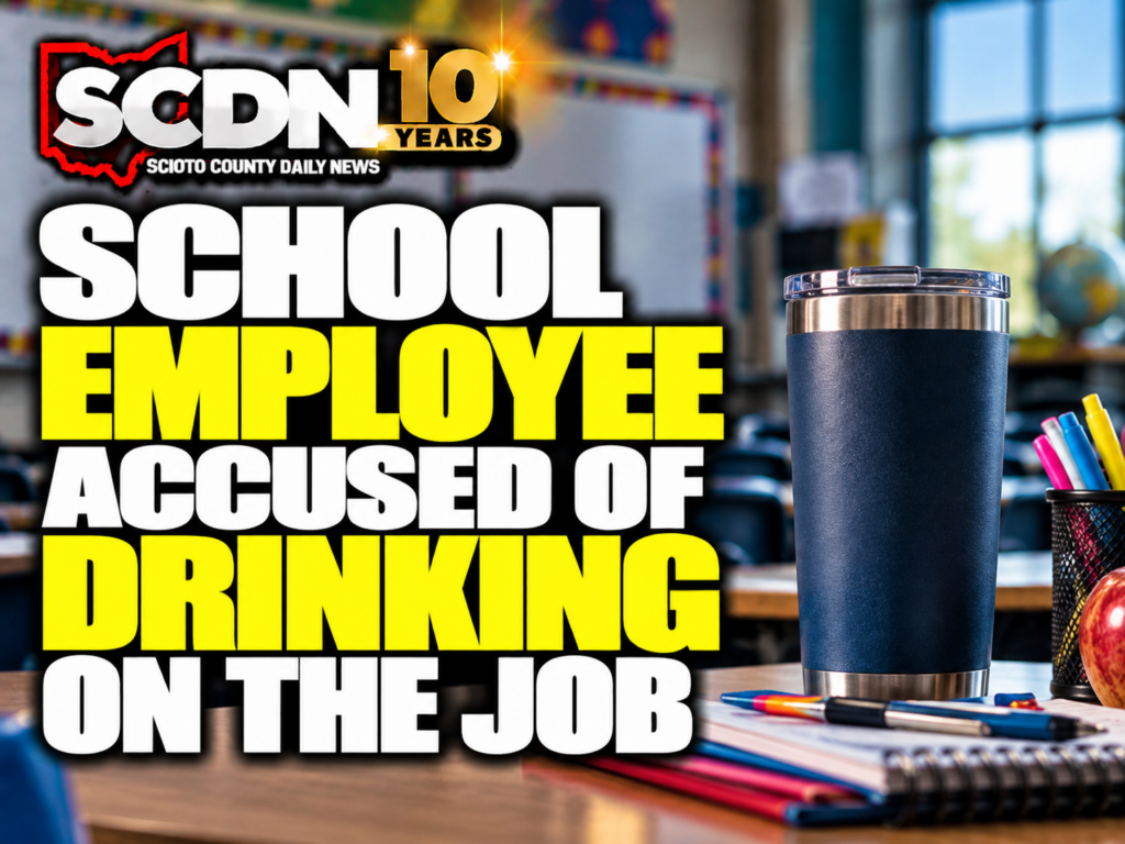 School employee accused of drinking on the job.