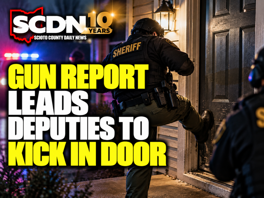 Deputies kick in door