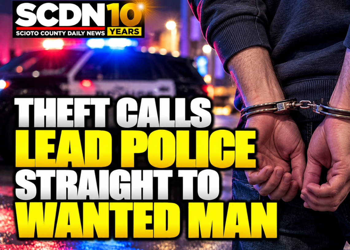 theft call leads to wanted man.