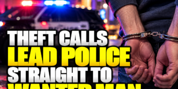 theft call leads to wanted man.
