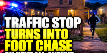 Traffic stop turns into foot chase