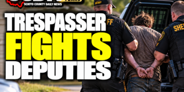 Trespasser fights deputies