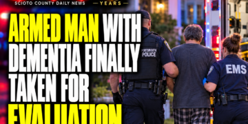 armed man with dementia