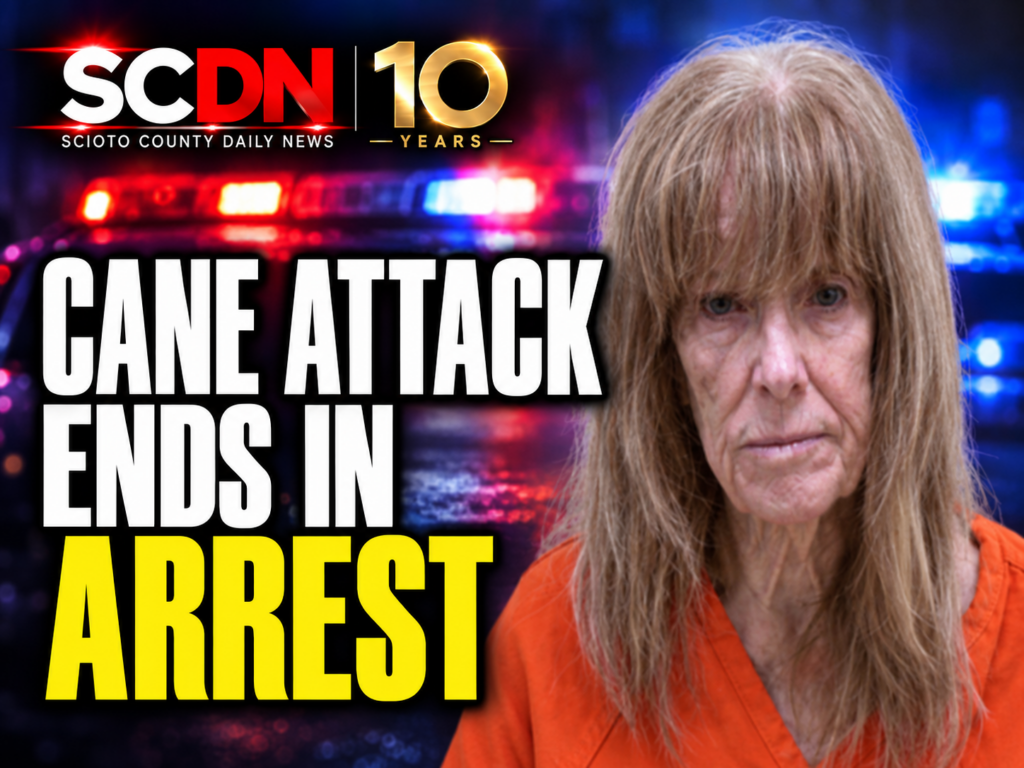 woman arrested for cane attack